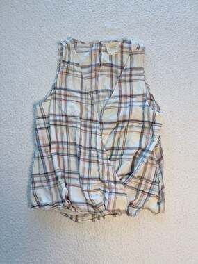 Harper Heritage Femme Vivacious Plaid Mina Blouse Silk Size Medium